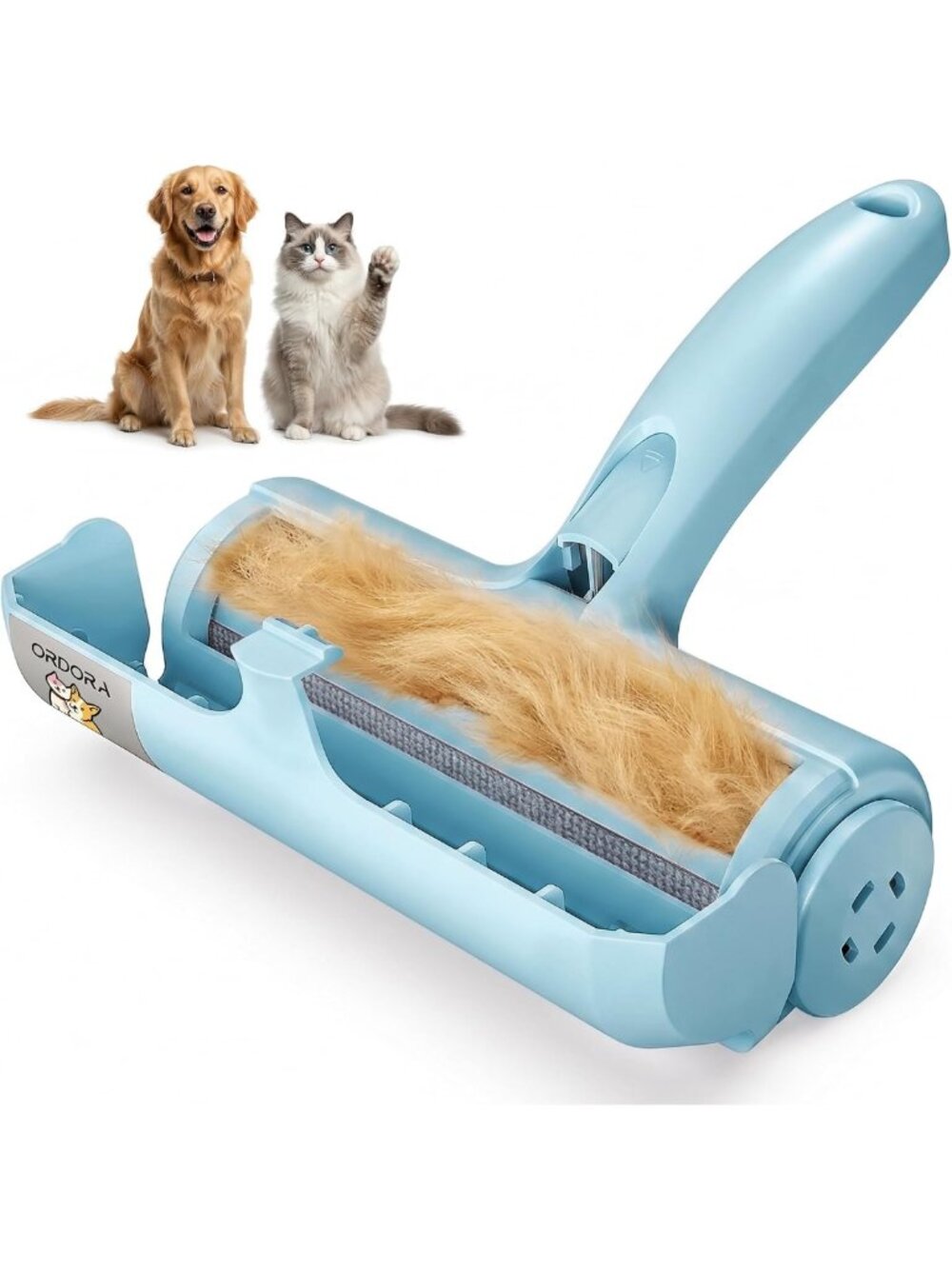 Reusable Pet Hair Remover Roller - Lint Roller for Dog & Cat Hair, Easy Clean